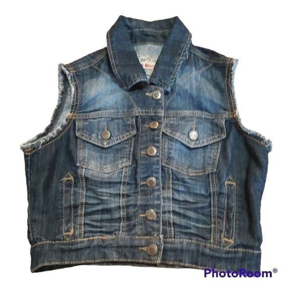 Hot Kiss Jean Vest size Medium - Picture 1 of 12